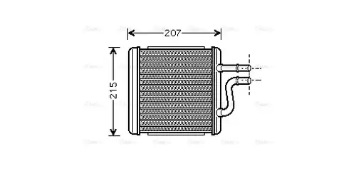 топлообменник, отопление на вътрешното пространство AVA QUALITY COOLING DW6060
