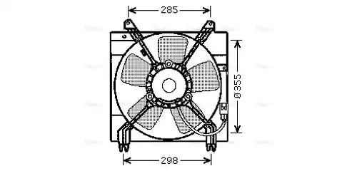 вентилатор, охлаждане на двигателя AVA QUALITY COOLING DW7509