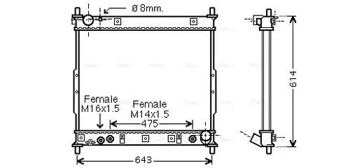 воден радиатор AVA QUALITY COOLING DWA2104