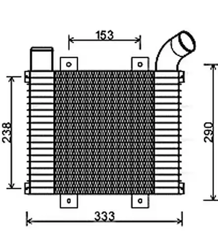 интеркулер (охладител за въздуха на турбината) AVA QUALITY COOLING HY4225
