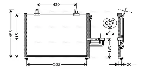 кондензатор, климатизация AVA QUALITY COOLING KA5026