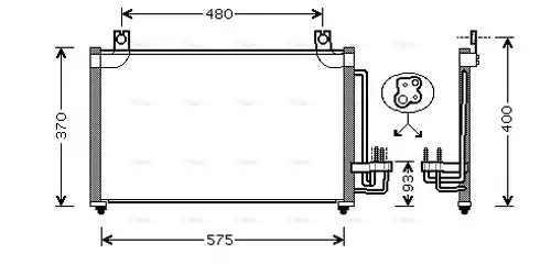кондензатор, климатизация AVA QUALITY COOLING KA5031