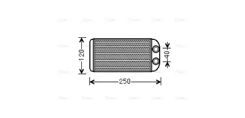 топлообменник, отопление на вътрешното пространство AVA QUALITY COOLING TO6557