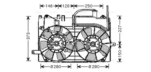 вентилатор, охлаждане на двигателя AVA QUALITY COOLING TO7549