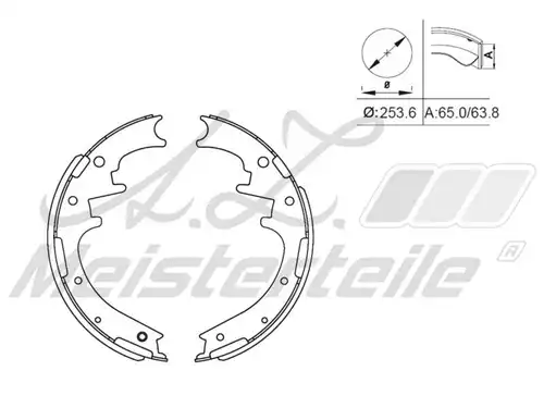комплект спирачна челюст A.Z. Meisterteile AZMT-44-026-1477