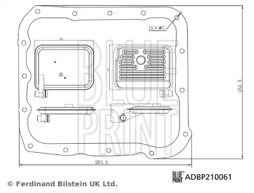 комплект хидравличен филтър, автоматична предавателна кутия BLUE PRINT ADBP210061