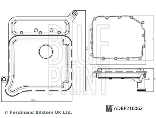 комплект хидравличен филтър, автоматична предавателна кутия BLUE PRINT ADBP210062