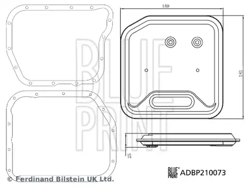 комплект хидравличен филтър, автоматична предавателна кутия BLUE PRINT ADBP210073