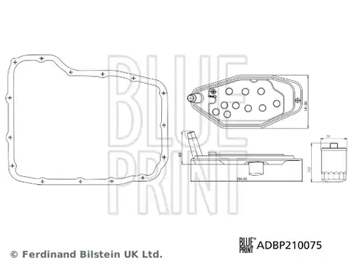 комплект хидравличен филтър, автоматична предавателна кутия BLUE PRINT ADBP210075