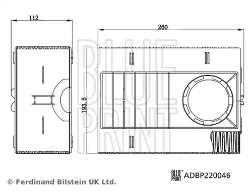 въздушен филтър BLUE PRINT ADBP220046