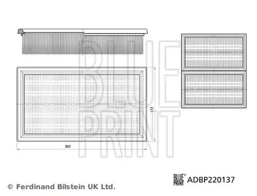 комплект въздушни филтри BLUE PRINT ADBP220137