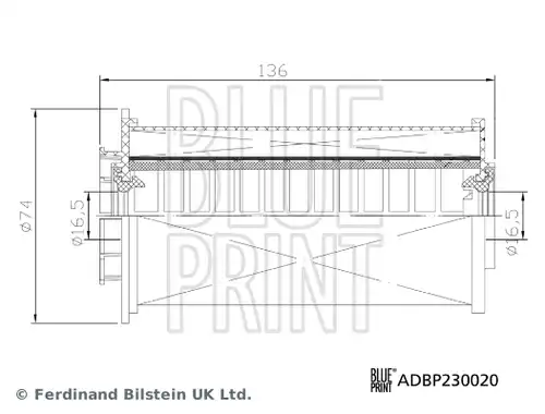 горивен филтър BLUE PRINT ADBP230020
