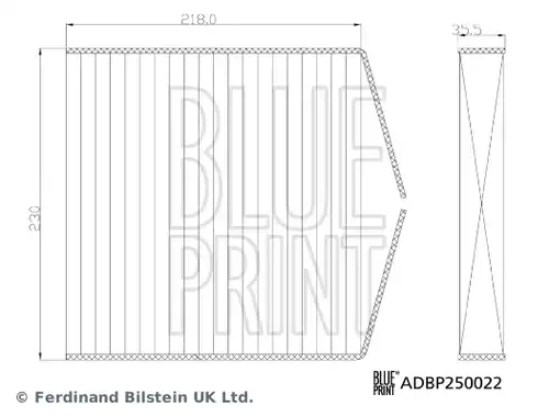 Филтър купе (поленов филтър) BLUE PRINT ADBP250022