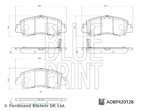 накладки BLUE PRINT ADBP420128