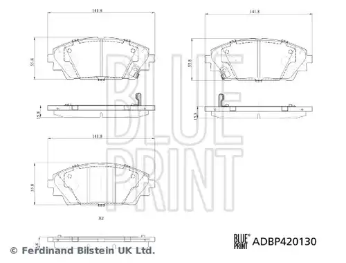 накладки BLUE PRINT ADBP420130