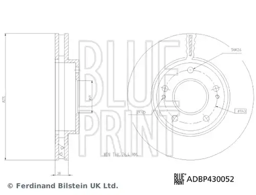 спирачен диск BLUE PRINT ADBP430052
