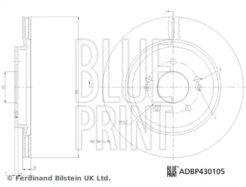 спирачен диск BLUE PRINT ADBP430105
