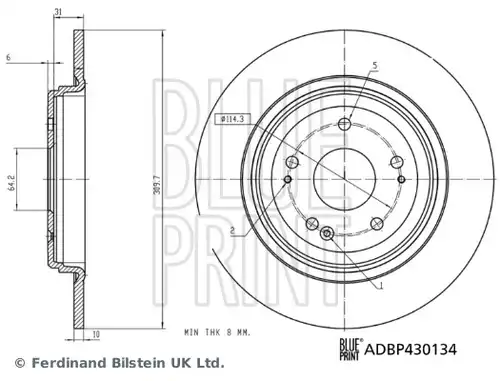 спирачен диск BLUE PRINT ADBP430134