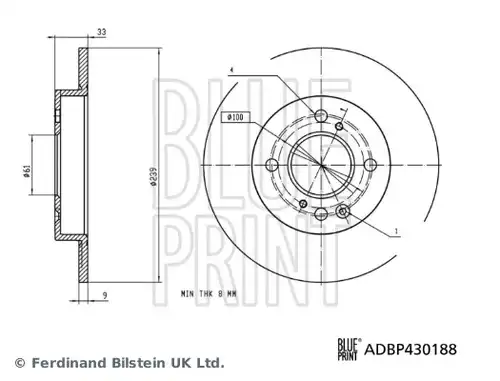 спирачен диск BLUE PRINT ADBP430188