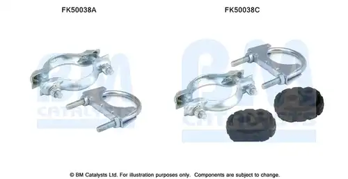 Монтажен комплект, изпускателна система BM CATALYSTS FK50038