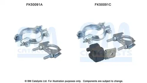 Монтажен комплект, изпускателна система BM CATALYSTS FK50091