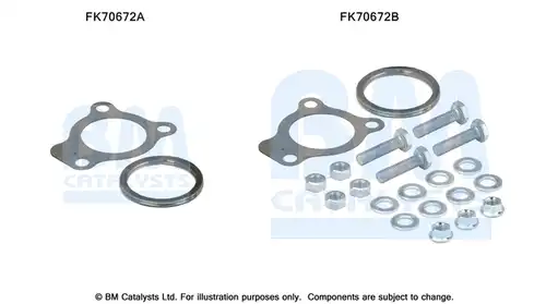 Монтажен комплект, изпускателна система BM CATALYSTS FK70672