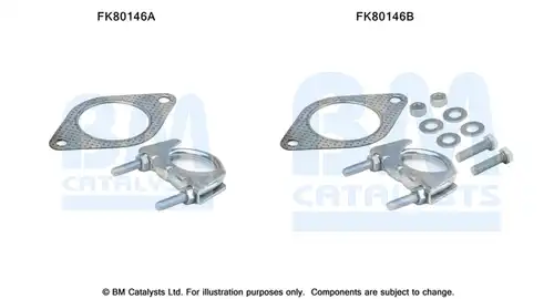 Монтажен комплект, изпускателна система BM CATALYSTS FK80146