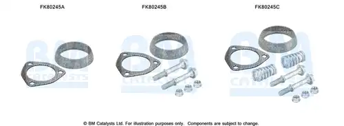 Монтажен комплект, изпускателна система BM CATALYSTS FK80245