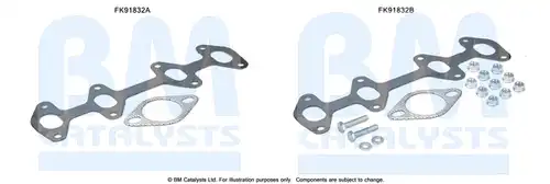 Монтажен комплект, изпускателна система BM CATALYSTS FK91832