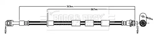 спирачен маркуч BORG & BECK BBH8826