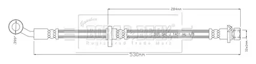 спирачен маркуч BORG & BECK BBH8925