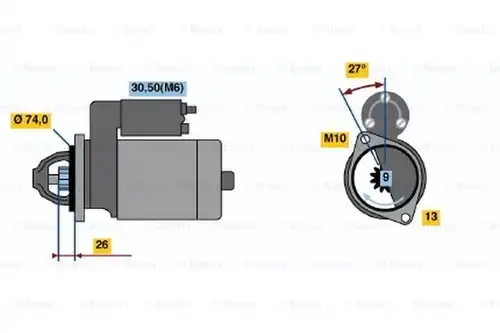 стартер BOSCH 0 001 115 031