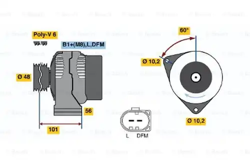 генератор BOSCH 0 124 325 045