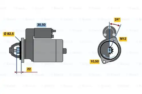 стартер BOSCH 0 986 010 930