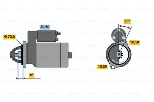 стартер BOSCH 0 986 012 241