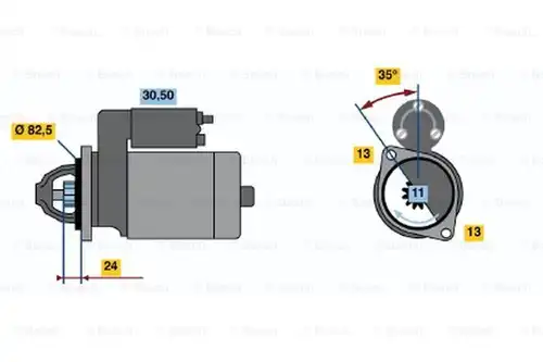 стартер BOSCH 0 986 012 610