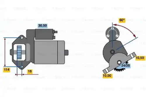стартер BOSCH 0 986 012 921