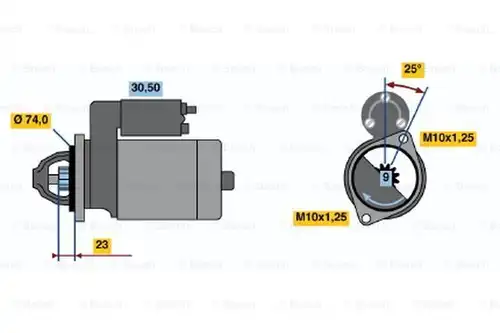 стартер BOSCH 0 986 013 531