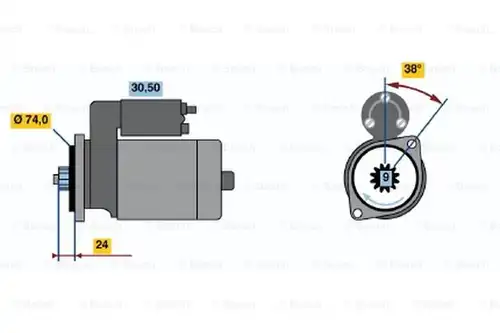 стартер BOSCH 0 986 013 571