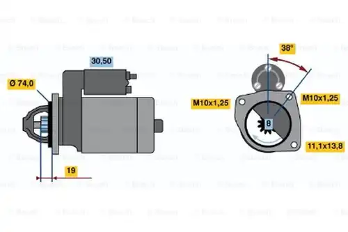 стартер BOSCH 0 986 014 981