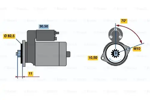 стартер BOSCH 0 986 015 021