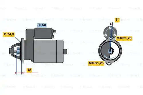 стартер BOSCH 0 986 015 031