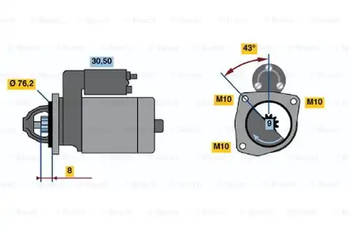стартер BOSCH 0 986 015 230