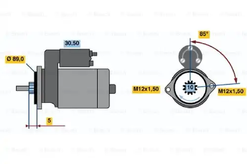 стартер BOSCH 0 986 015 391