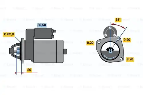 стартер BOSCH 0 986 016 961