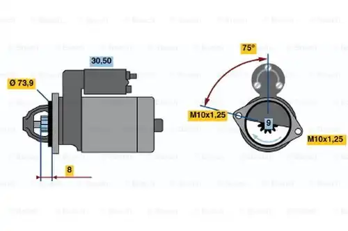 стартер BOSCH 0 986 017 561