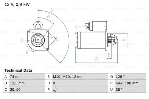 стартер BOSCH 0 986 025 710