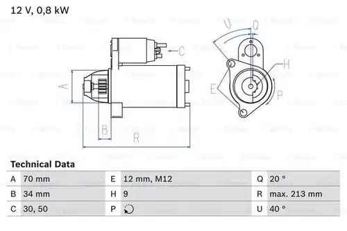 стартер BOSCH 0 986 027 060