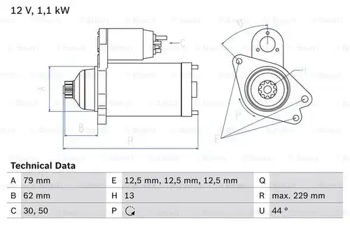 стартер BOSCH 0 986 029 110