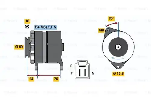 генератор BOSCH 0 986 032 591
